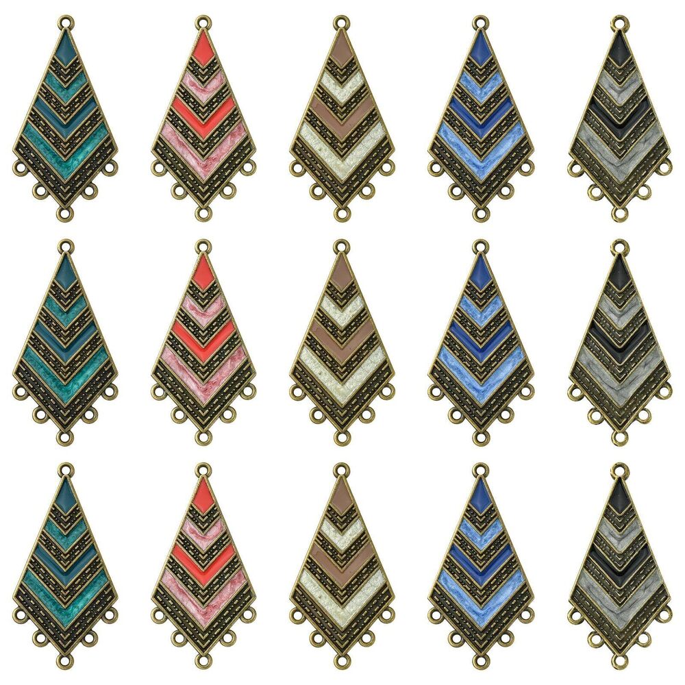 3637 30 pcs 5 Colors Antique Bronze Kite Theme Enamel Alloy Chandelier